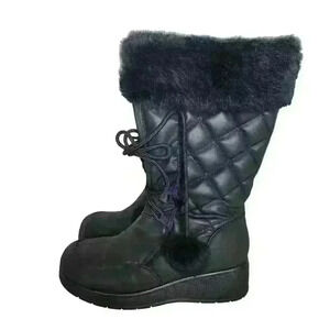 Mudd women's black snow boots platform size 7